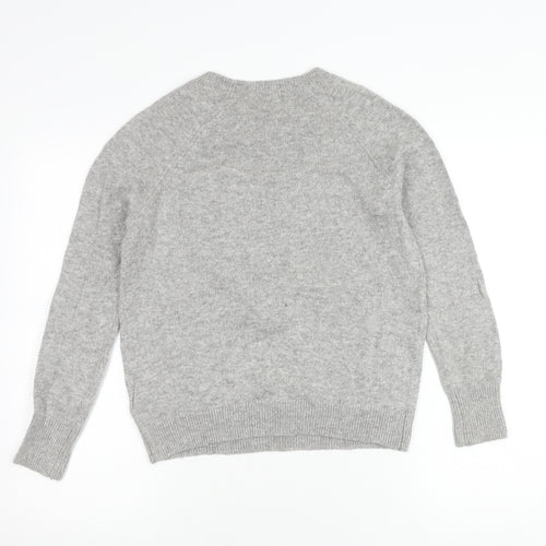 H&M Women's Grey XS Pullover Jumper Sequin Heart