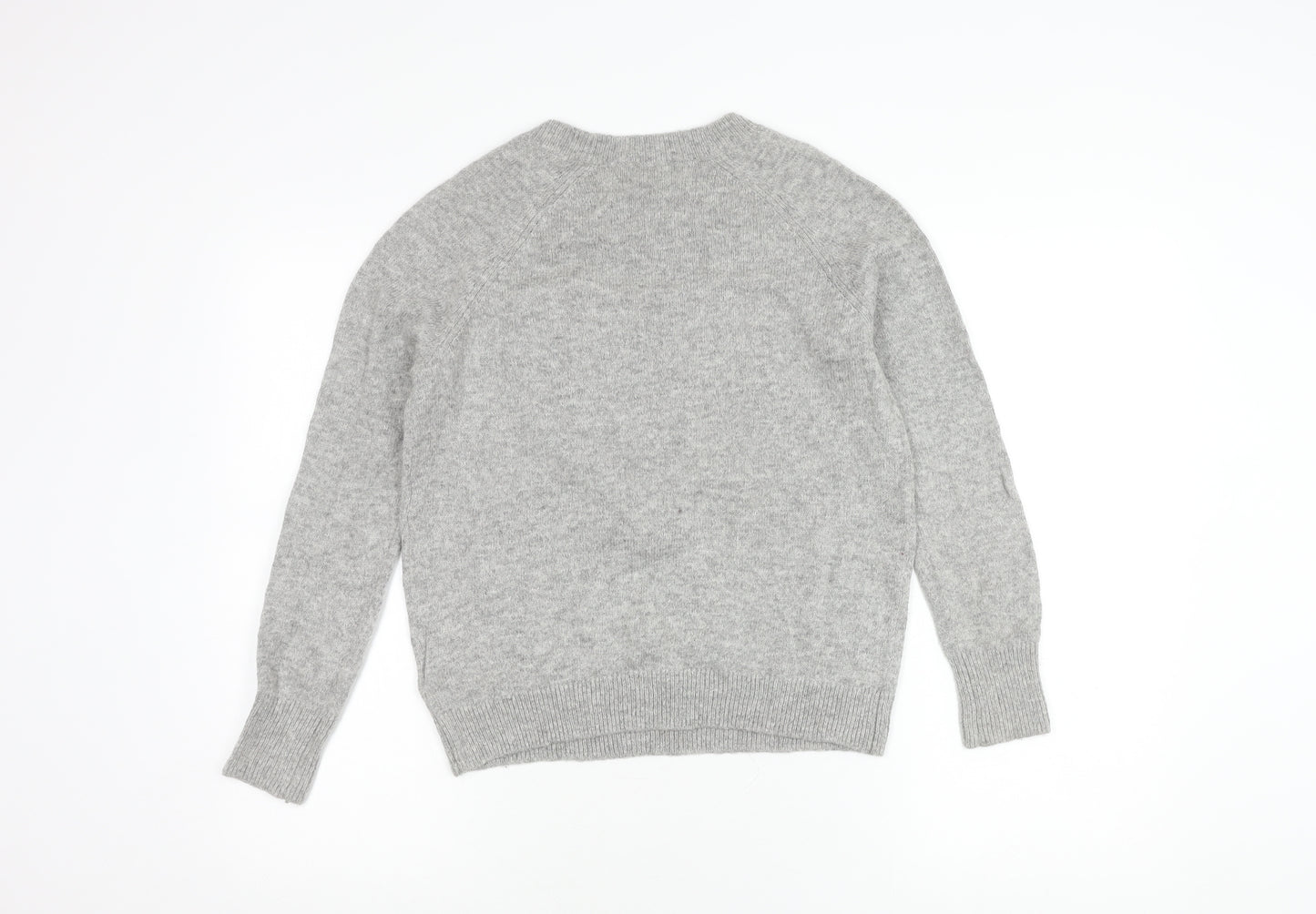 H&M Women's Grey XS Pullover Jumper Sequin Heart