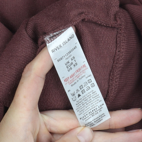 River Island Women's XS Brown Hooded Jacket