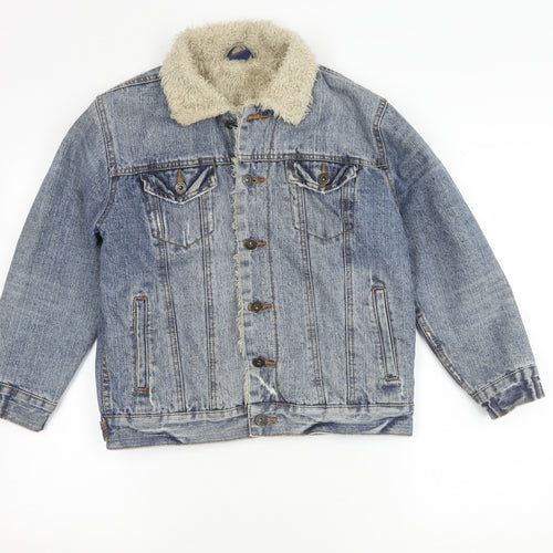Rebel Unisex Kids Blue Denim Jacket - 12 Years