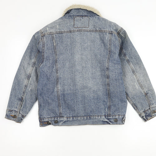 Rebel Unisex Kids Blue Denim Jacket - 12 Years