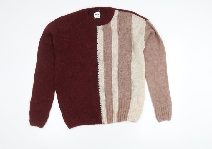 ZARA Women's Multicoloured Striped Pullover M