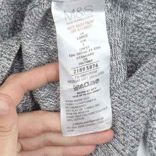 Marks and Spencer Men's Grey Pullover Jumper L