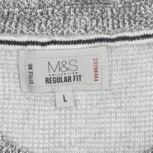 Marks and Spencer Men's Grey Pullover Jumper L