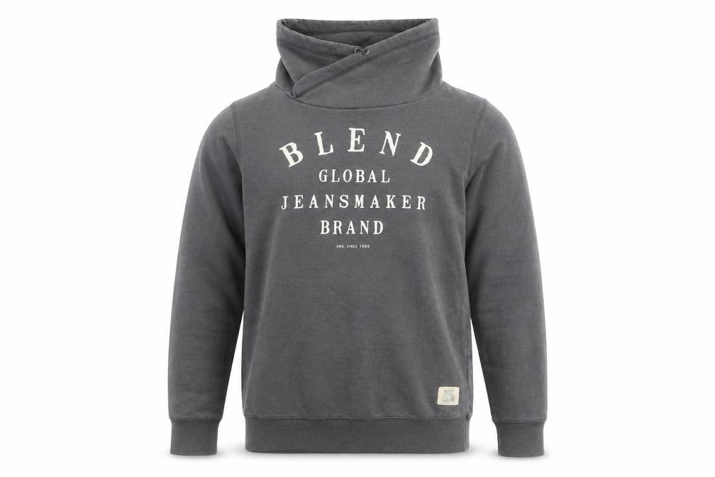 Front view of Blend Men's Grey Pullover Sweatshirt L