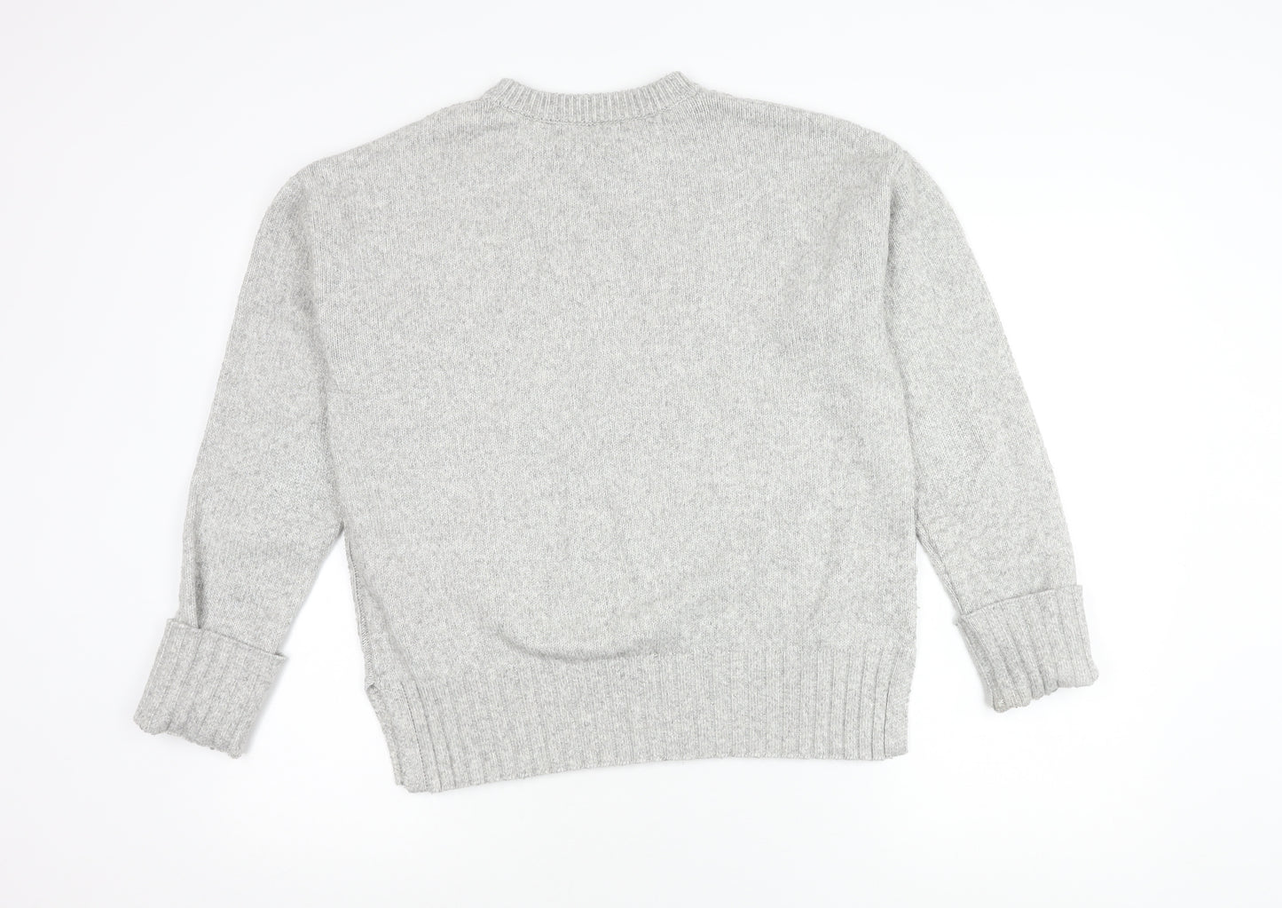 Marks and Spencer Women's Grey Cable-Knit Jumper M