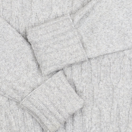 Marks and Spencer Women's Grey Cable-Knit Jumper M