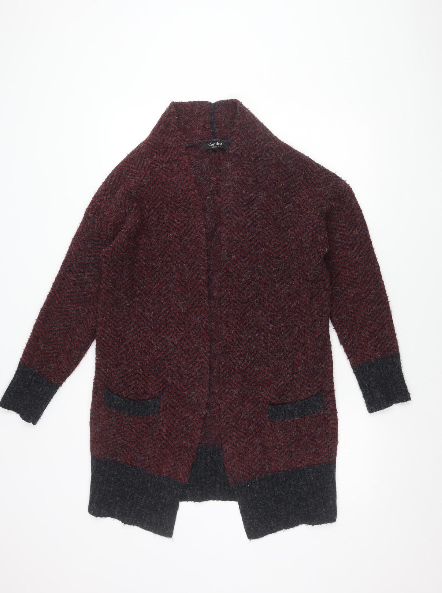 Cerulean Women's Purple Open Front Cardigan L Knit