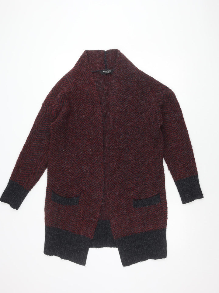 Cerulean Women's Purple Open Front Cardigan L Knit