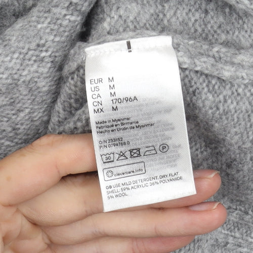 H&M Women's Grey Roll Neck Jumper, M, Winter Casual