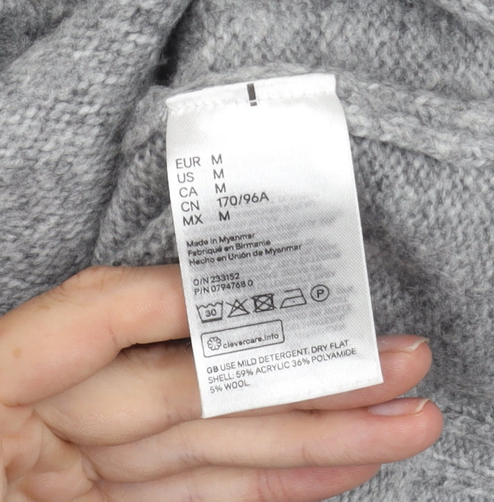 H&M Women's Grey Roll Neck Jumper, M, Winter Casual