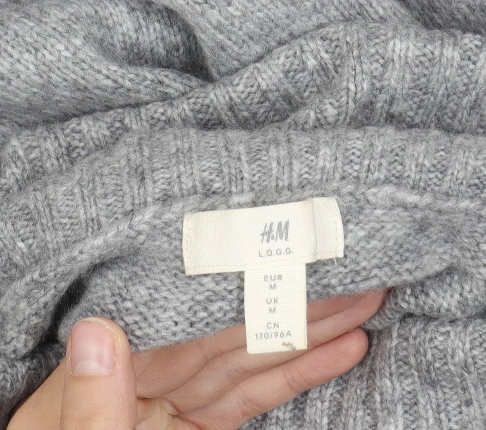 H&M Women's Grey Roll Neck Jumper, M, Winter Casual