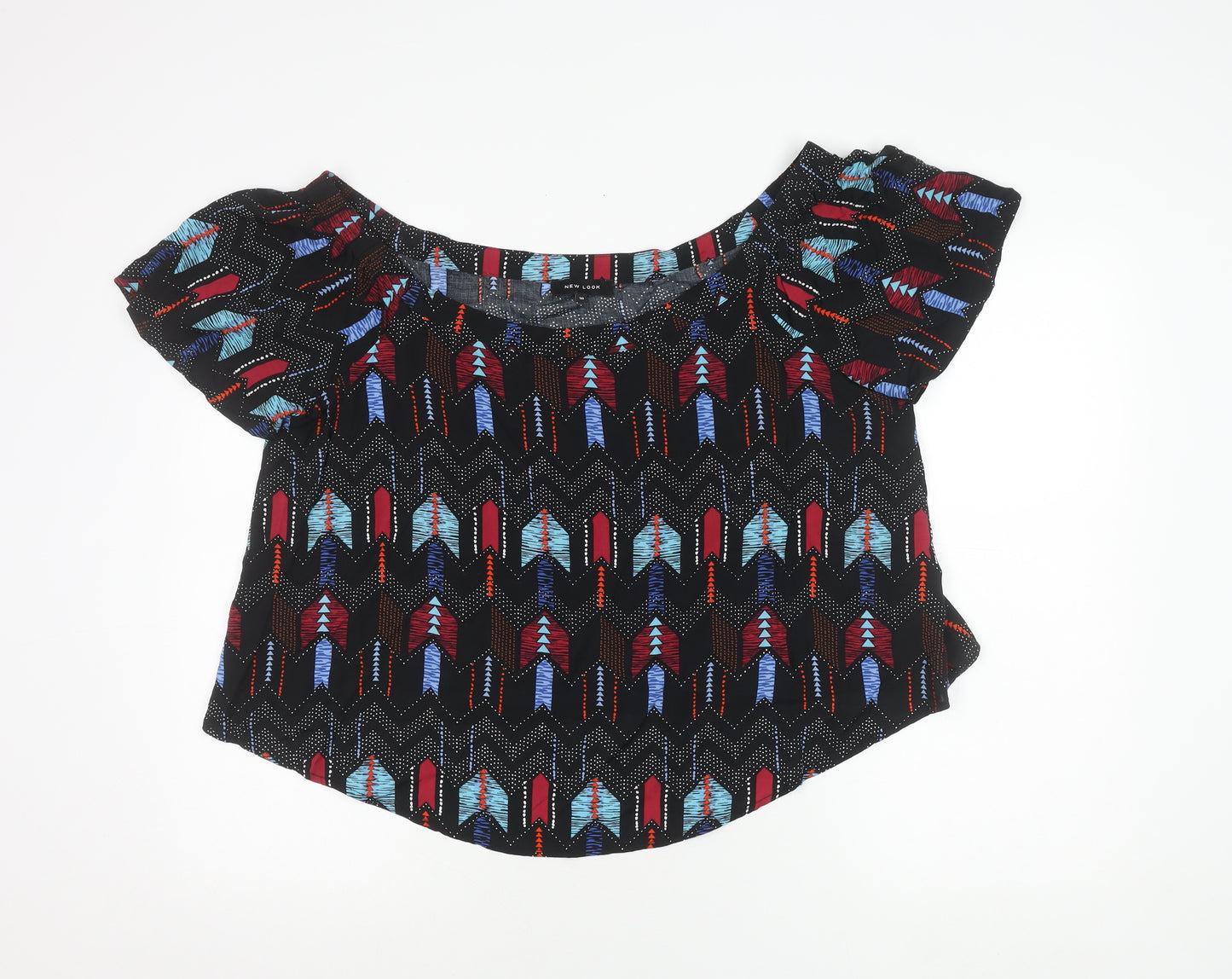 New Look Women's Multicoloured Geometric Top, Size 16