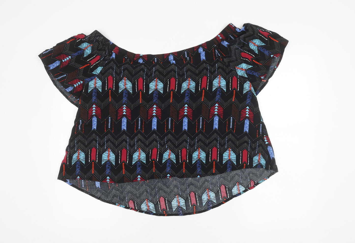 New Look Women's Multicoloured Geometric Top, Size 16