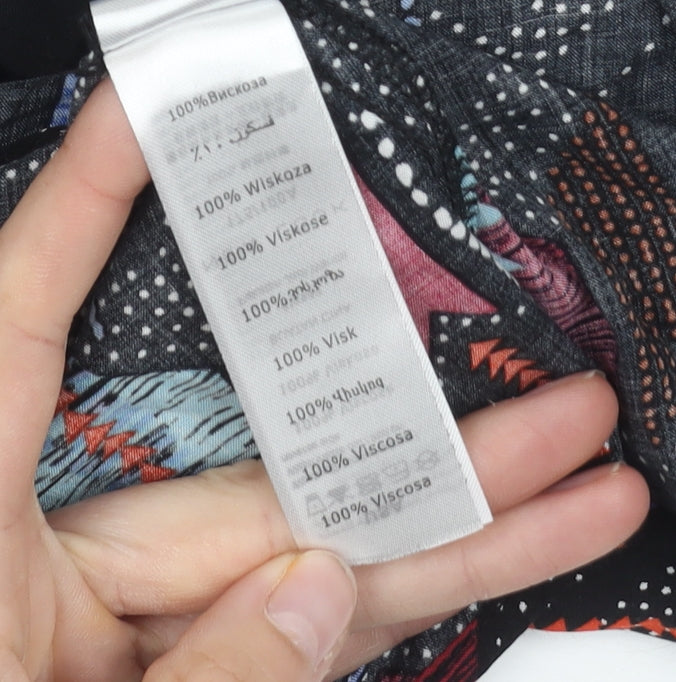 New Look Women's Multicoloured Geometric Top, Size 16