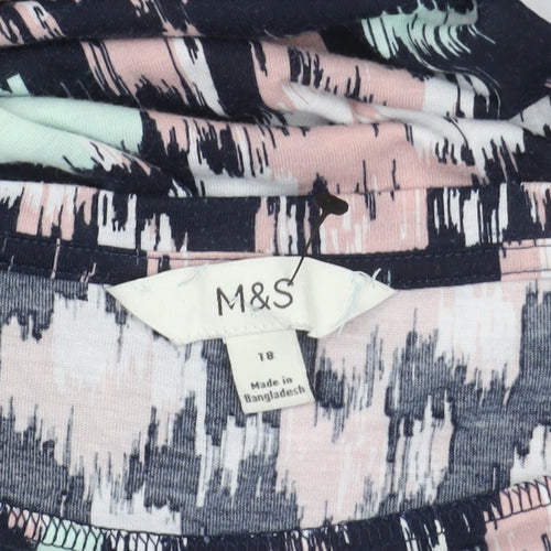 Marks and Spencer Women's Multicoloured T-Shirt Size 18