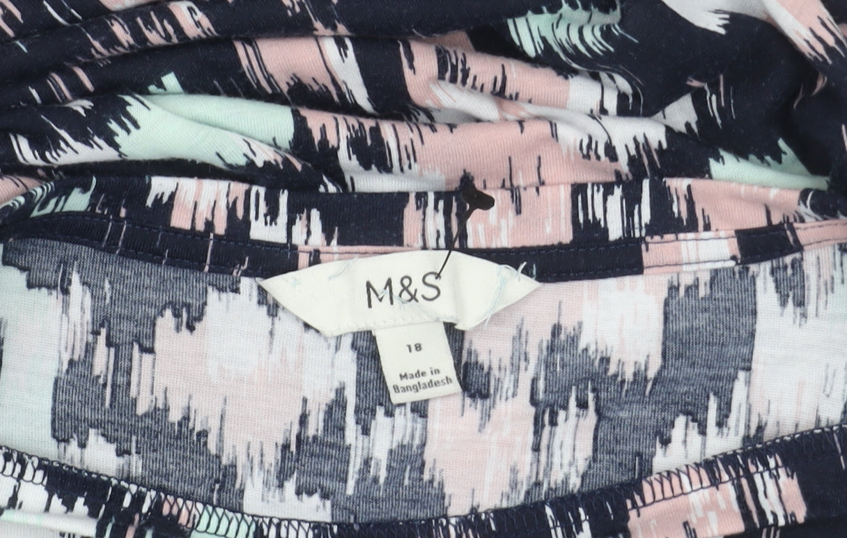 Marks and Spencer Women's Multicoloured T-Shirt Size 18