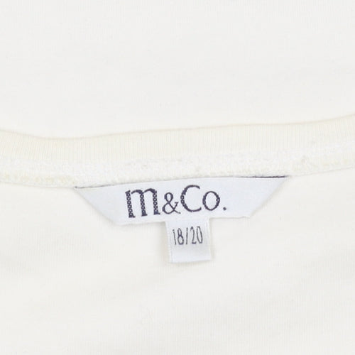 M&Co Women's Ivory Cotton Sleeveless Tank Top