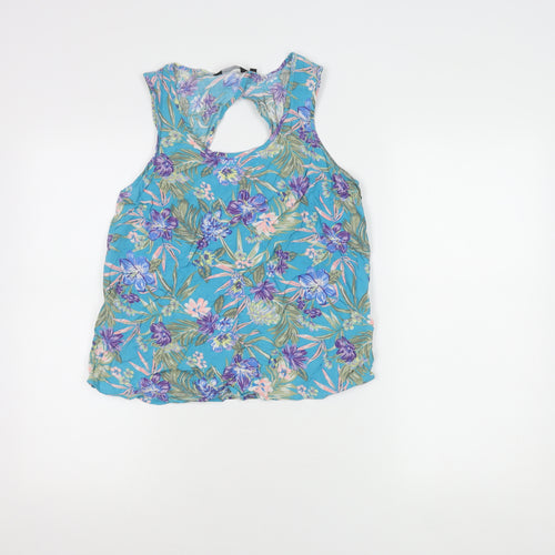 New Look Womens Floral Top Multicoloured Size 10