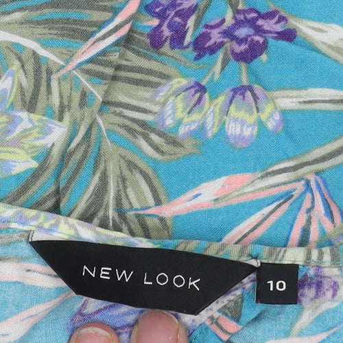 New Look Womens Floral Top Multicoloured Size 10
