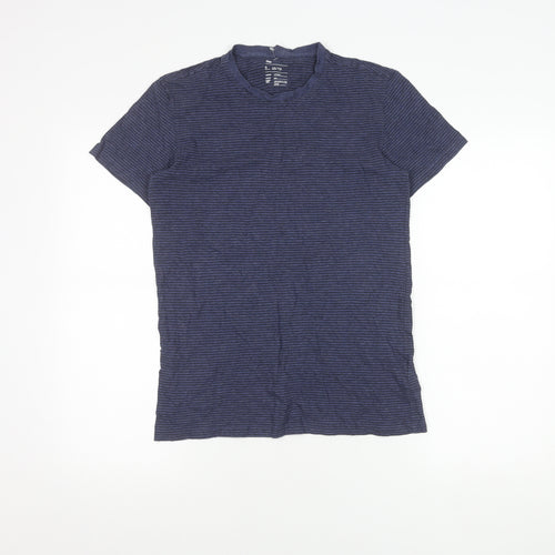 Gap Men's Blue XS Striped Cotton T-Shirt