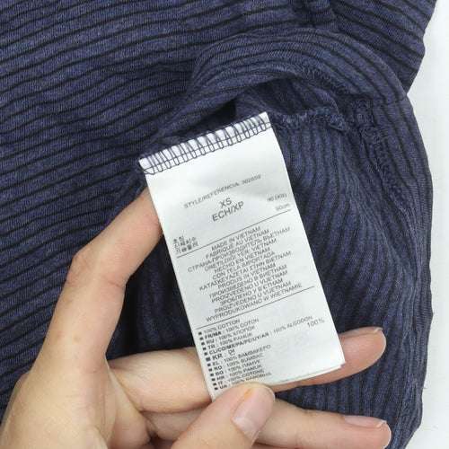 Gap Men's Blue XS Striped Cotton T-Shirt