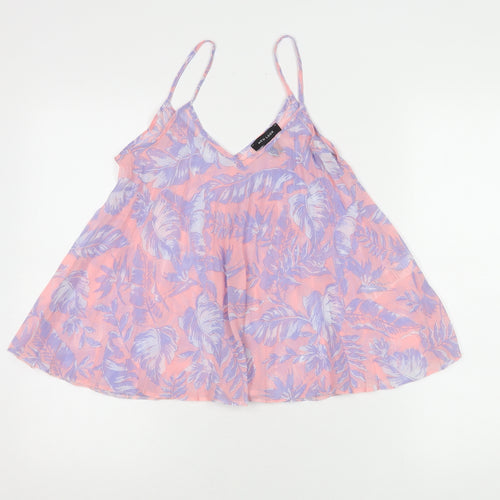 New Look Women's Pink Floral Camisole Tank Size 8