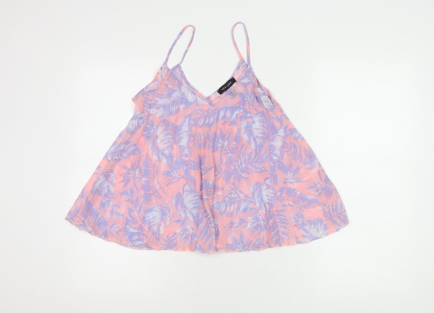 New Look Women's Pink Floral Camisole Tank Size 8