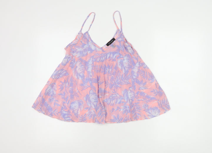 New Look Women's Pink Floral Camisole Tank Size 8