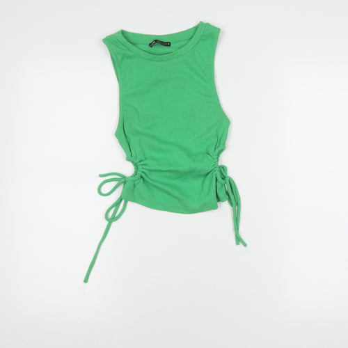 Zara Women’s Green Sleeveless Tank Top Size 10
