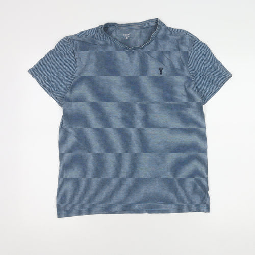 Next Men’s Blue Striped Crew Neck T-Shirt, S