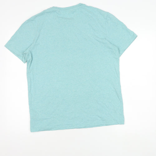 Stanley/Stella Men's Blue Graphic T-Shirt, L