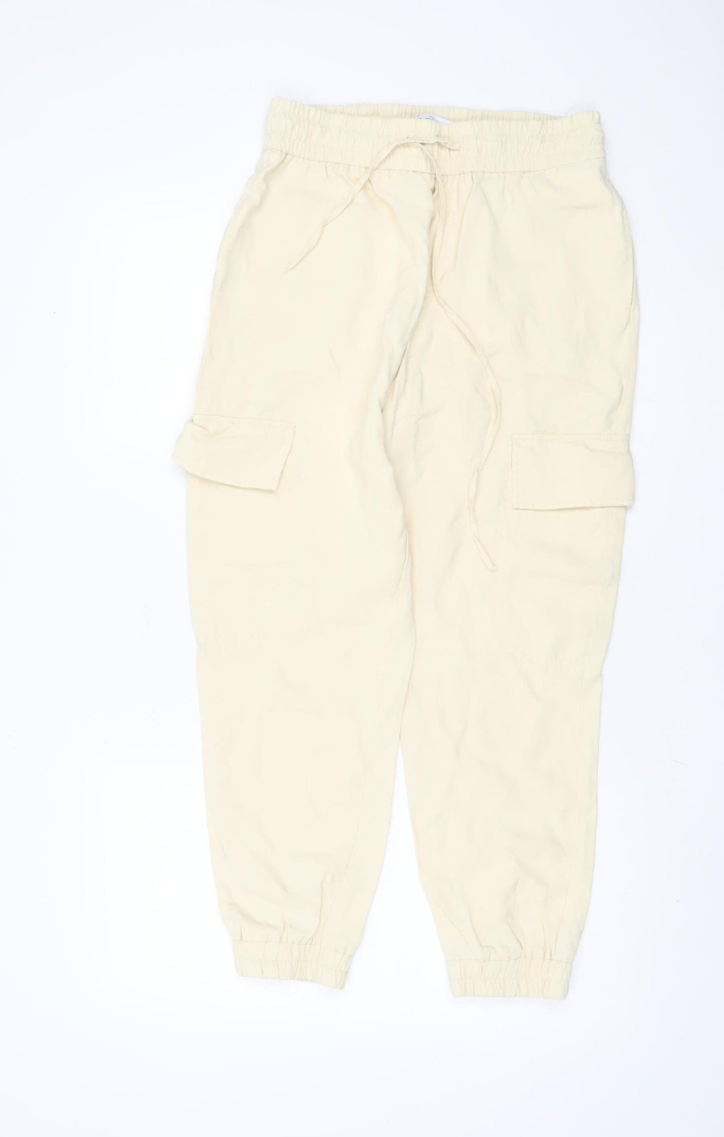 Zara Beige Cargo Trousers, Women, Size 10, Spring/Summer