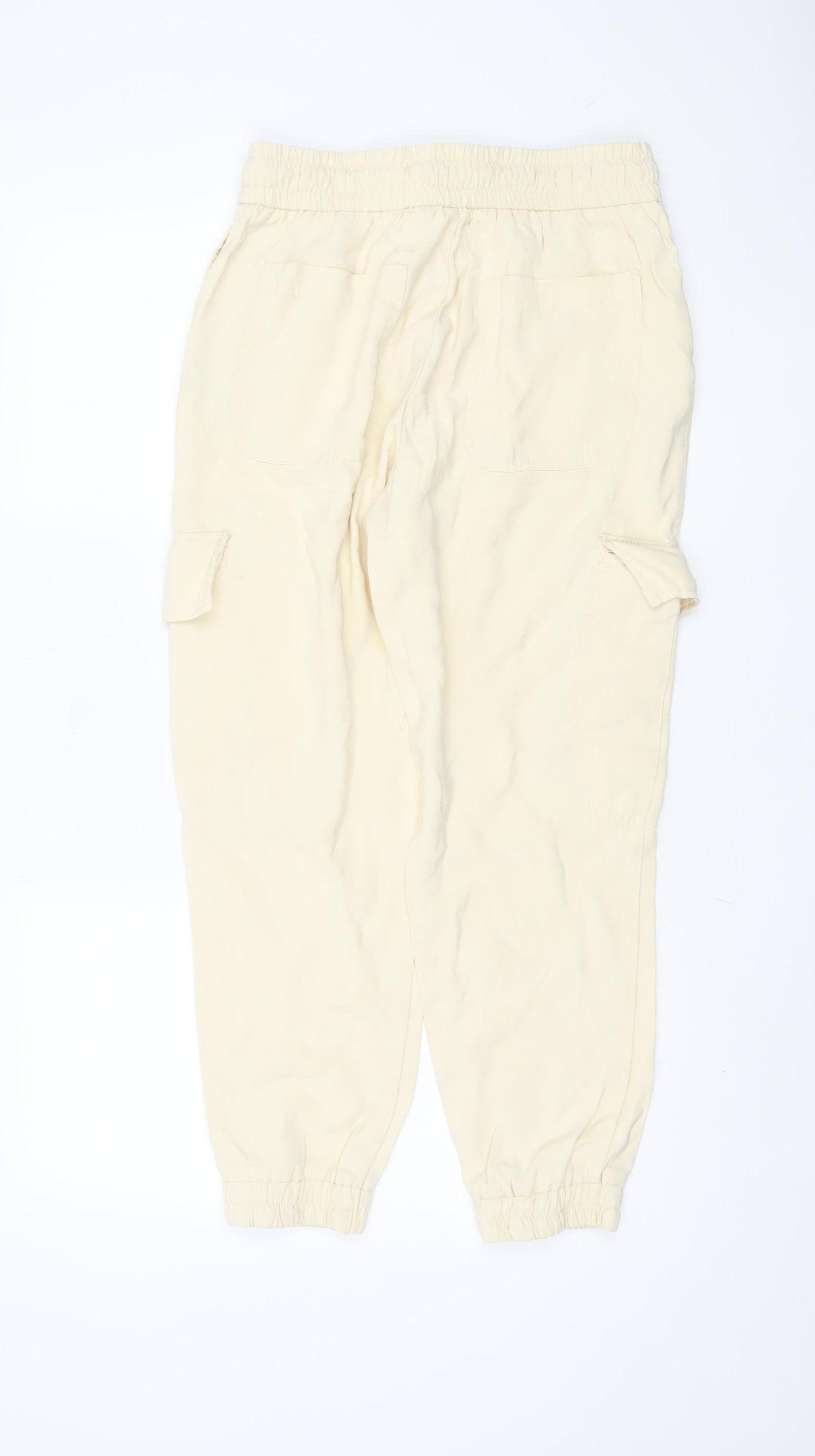 Zara Beige Cargo Trousers, Women, Size 10, Spring/Summer
