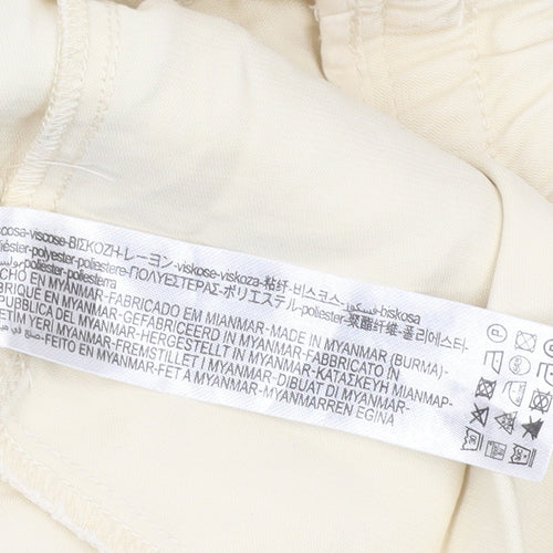 Zara Beige Cargo Trousers, Women, Size 10, Spring/Summer
