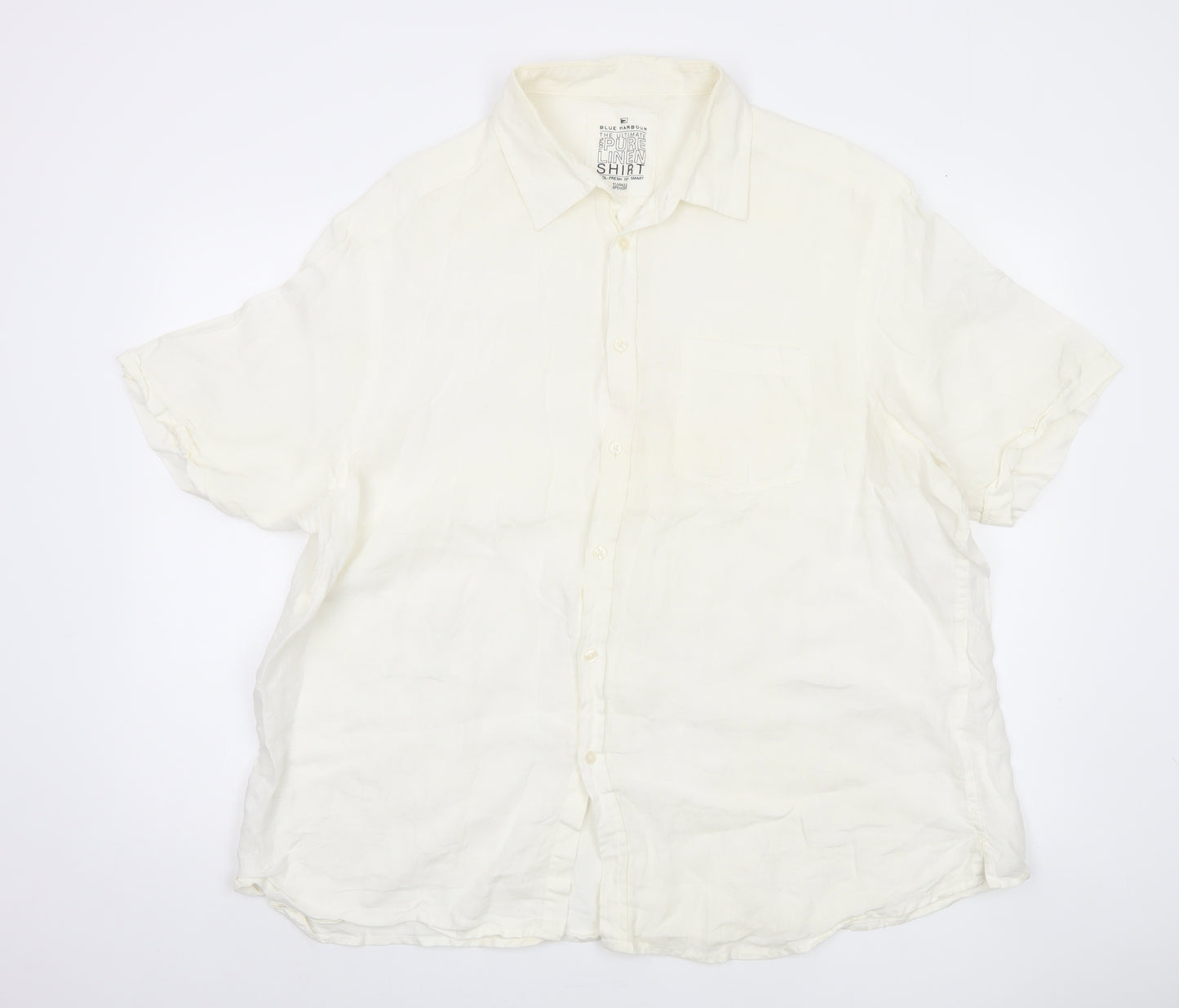 Marks and Spencer Men's XL White Cotton Shirt