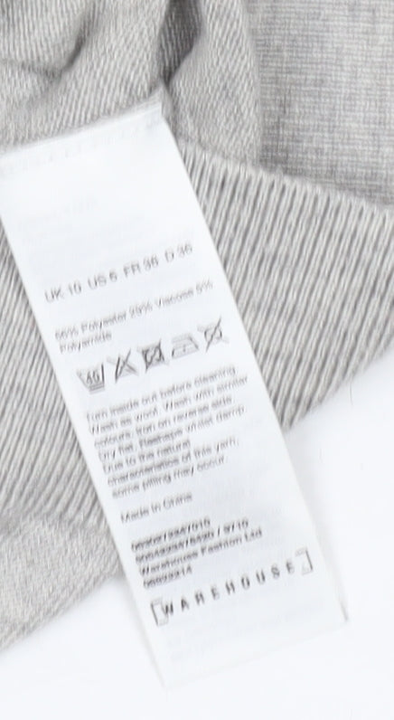 Warehouse Women's Grey Pullover Jumper Size 10