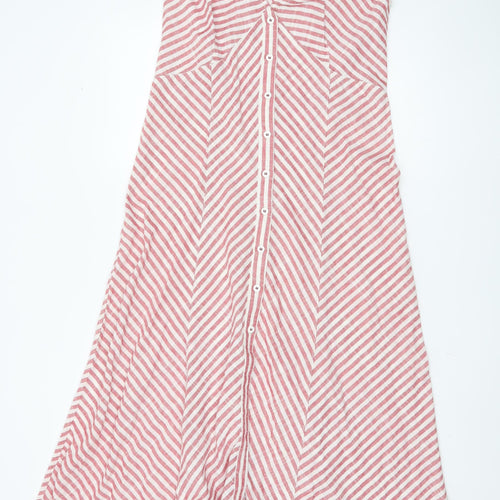 Max Studio Women's Red Striped Dress, Size 6