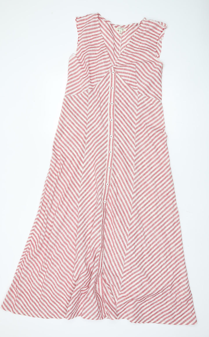 Max Studio Women's Red Striped Dress, Size 6