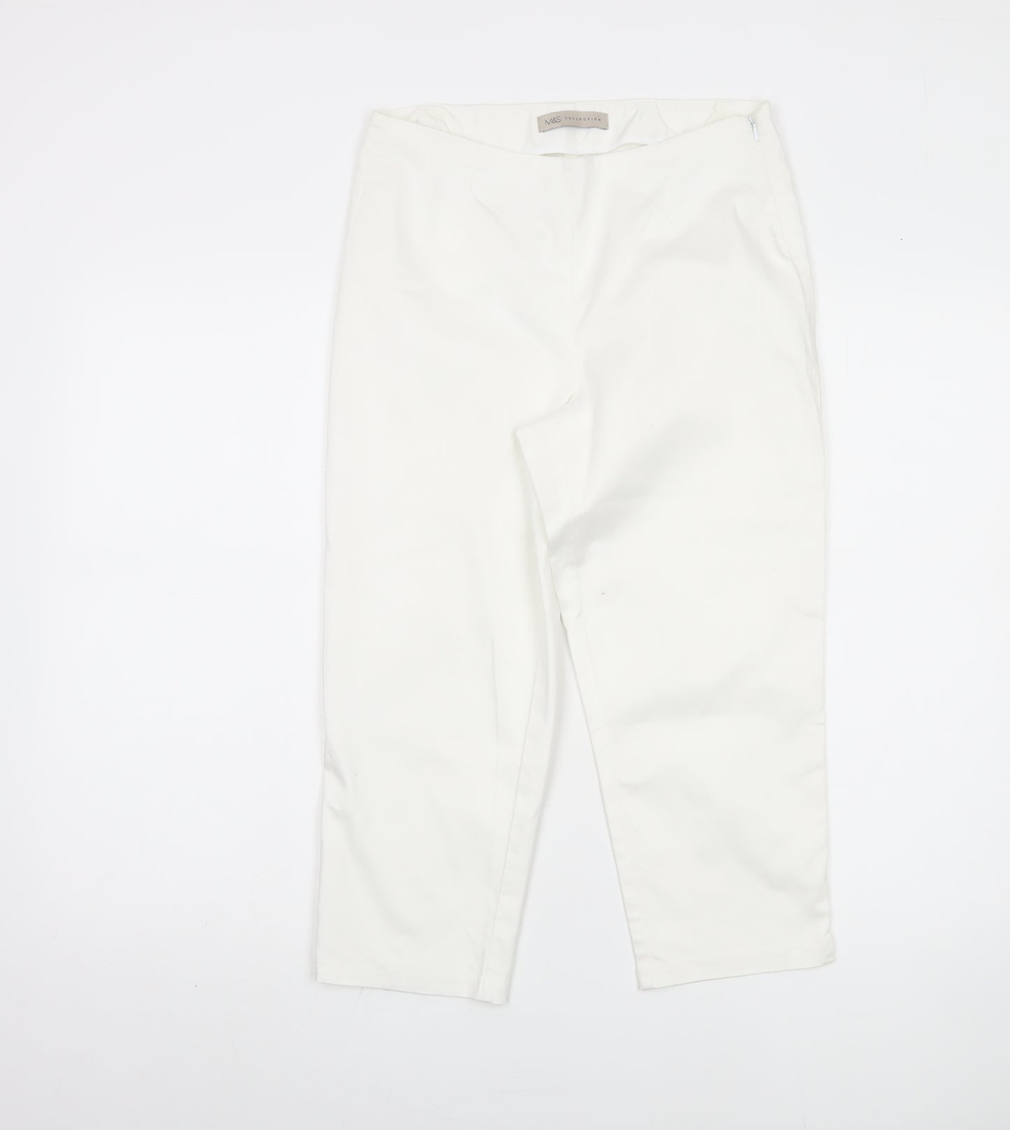 Marks and Spencer Women's White Trousers Size 10