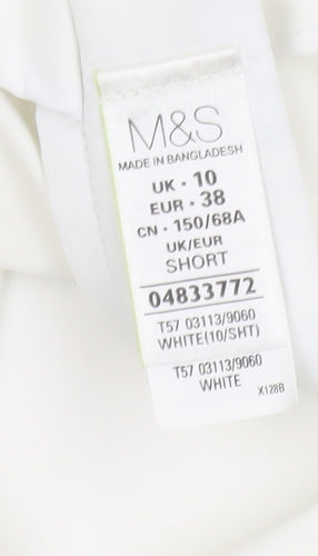 Marks and Spencer Women's White Trousers Size 10