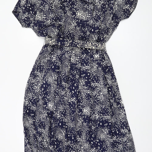 Richard Roberts Women's Blue Midi Shirt Dress Size 12