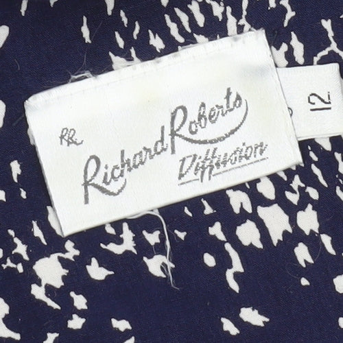 Richard Roberts Women's Blue Midi Shirt Dress Size 12