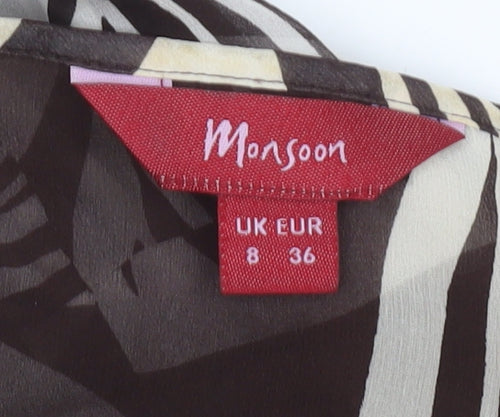 Monsoon Women's Multicoloured Wrap Top Size 8