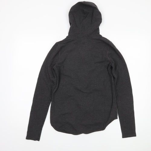 The White Company Women's Grey Full Zip Hoodie, Size 10