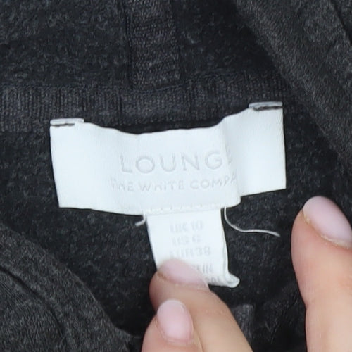 The White Company Women's Grey Full Zip Hoodie, Size 10