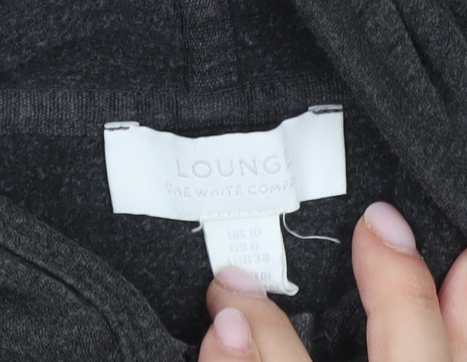 The White Company Women's Grey Full Zip Hoodie, Size 10