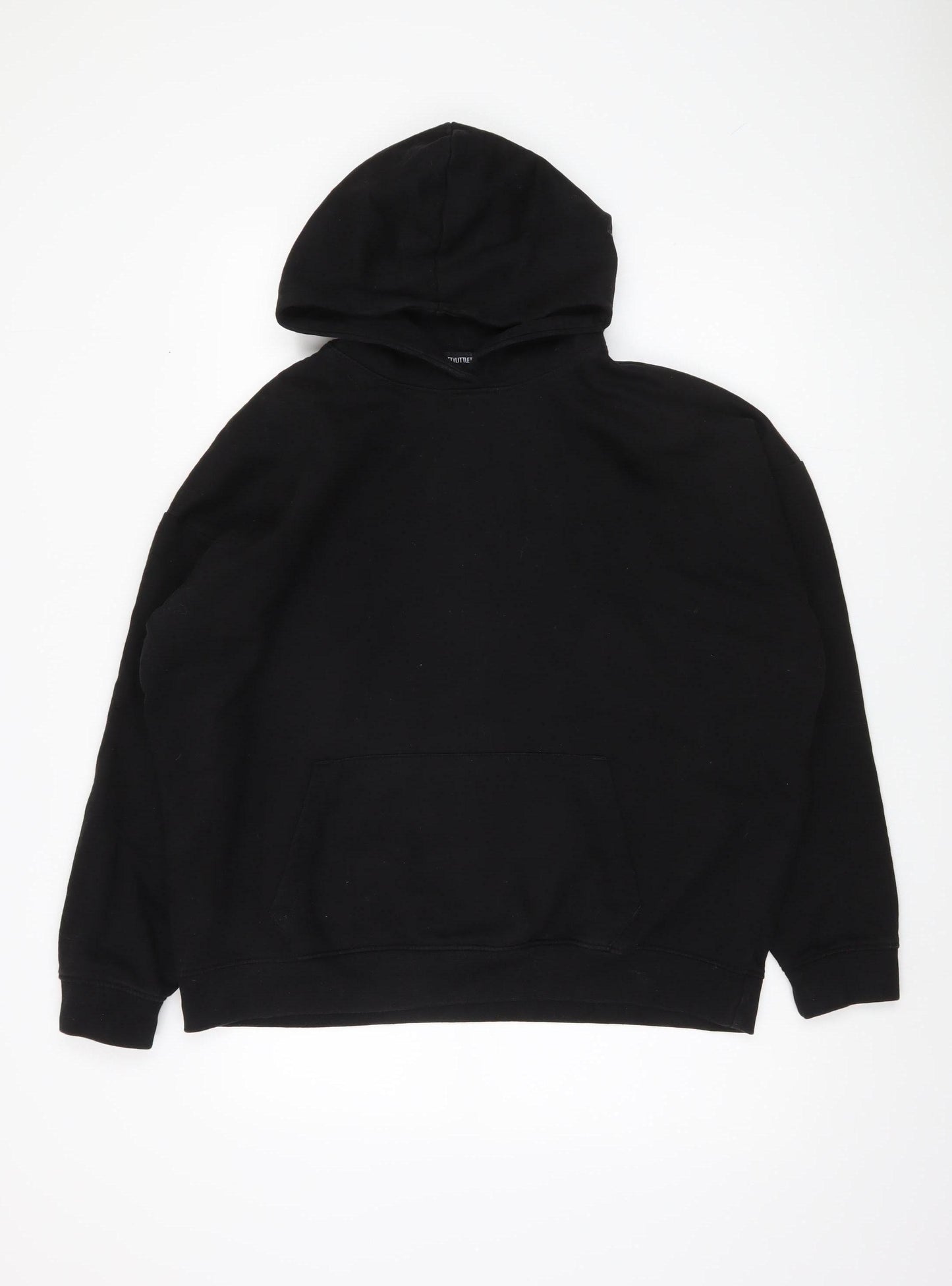 PrettyLittleThing Unisex Black Pullover Hoodie M