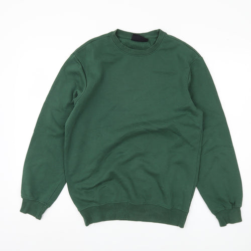 H&M Men's Green Crew Neck Sweatshirt XS Relaxed Fit