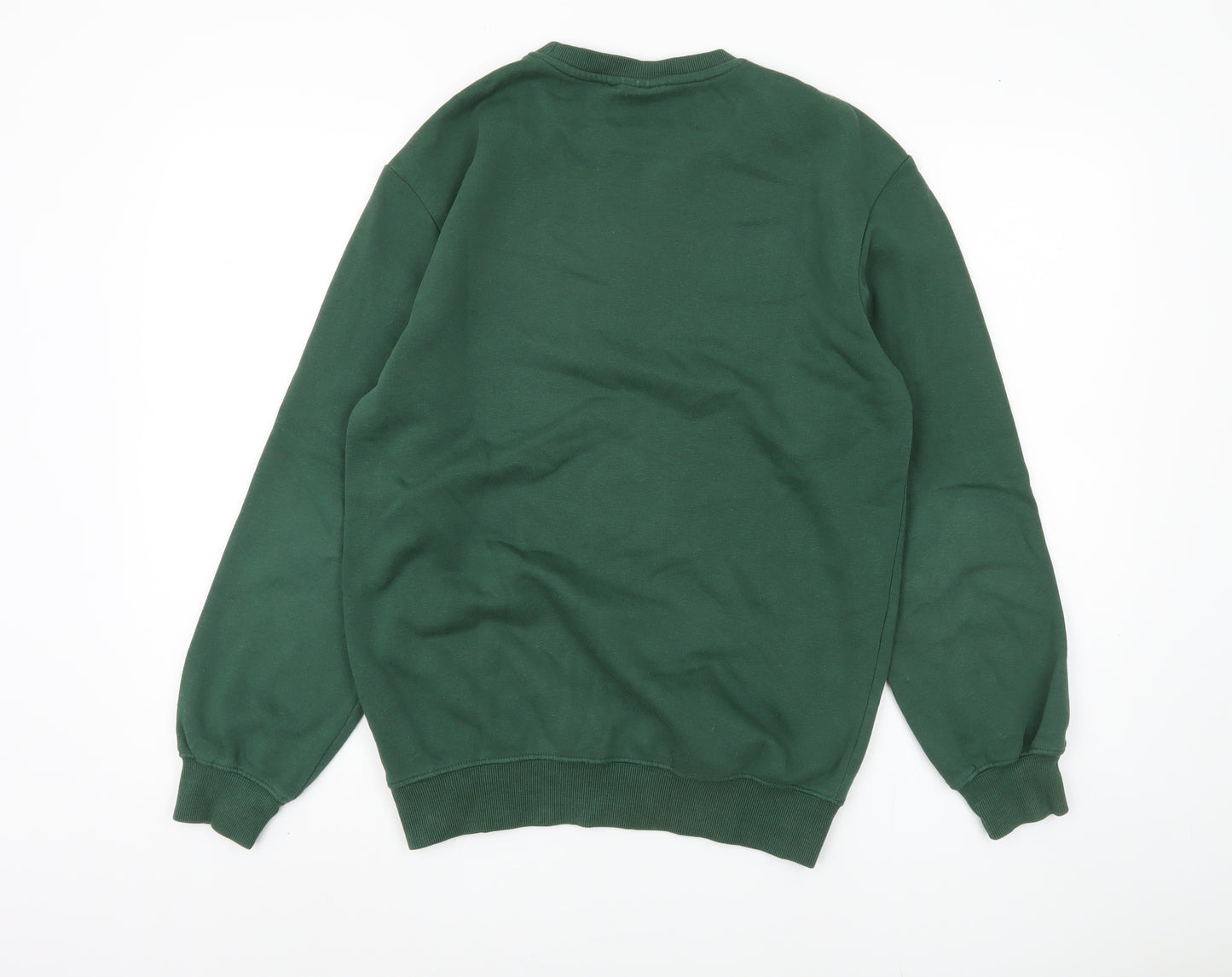 H&M Men's Green Crew Neck Sweatshirt XS Relaxed Fit